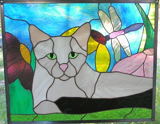 Витраж с котом