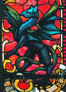 Витражные рисунки дракон