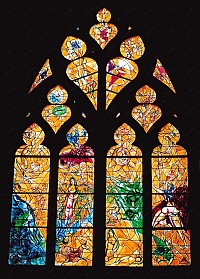 фото витражи Шагала в Кафедральном соборе в Меце