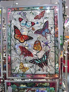 Роспись по стеклу бабочки
