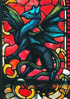 Витражные рисунки дракон
