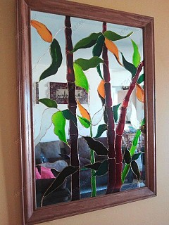 Зеркало рисунок бамбук