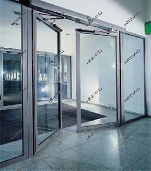 Автоматические алюминиевые двери распашного типа