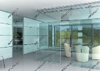 Стеклянные двери и перегородки позволяют организовать офисное пространство, сохраняя его целостность