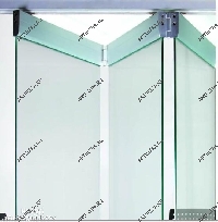 Складные раздвижные перегородки могут быть изготовлены из матового или прозрачного стекла