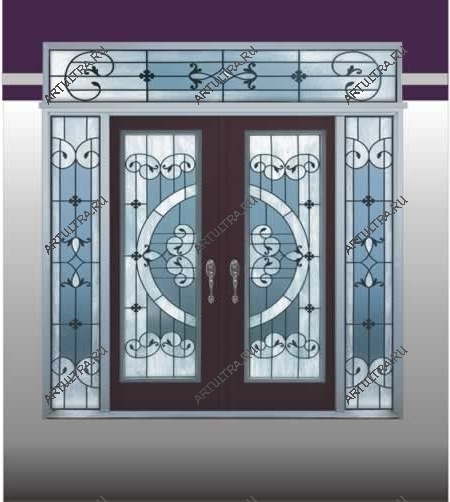  Витражи - один из оптимальных вариантов декора элитной межкомнатной двери