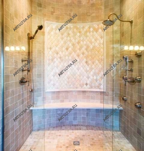 Раздвижные стеклянные двери для ванной используются как в дорогих, так и в бюджетных интерьерах