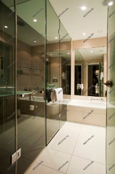 Тонированное стекло для дверей в ванной обойдется дороже бесцветного, но итоговый эффект сделает затраты оправданными