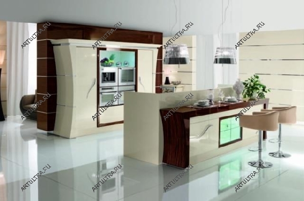 Фото-кухонный витражный шкаф в стиле ар-деко