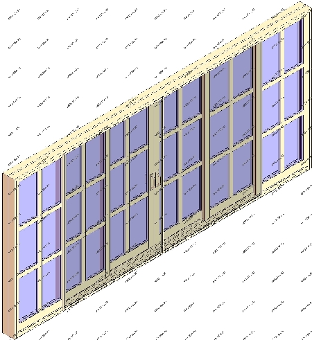  Схема металлопластиковой перегородки раздвижной конструкции