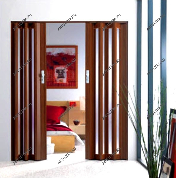 Фото этой перегородки в квартире показывает, что подобные конструкции применимы даже в спальне