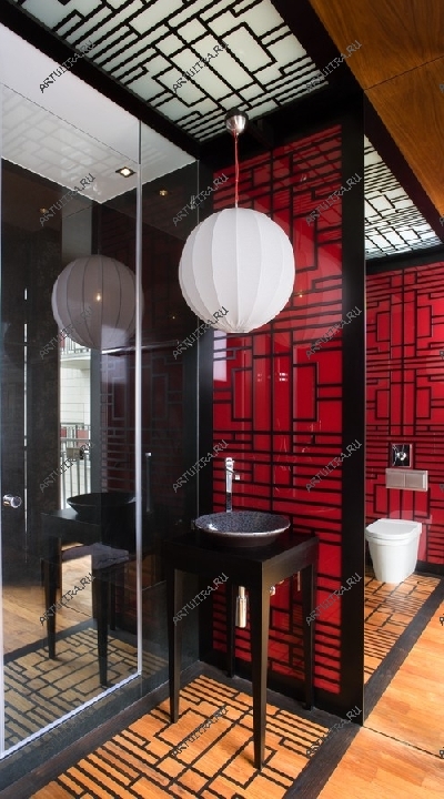 Каркасные стационарные перегородки в доме могут быть установлены даже в ванной и быть выполнены из стекла любого цвета и прозрачности