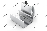 Для создания межкомнатных перегородок используется алюминиевый профиль с декоративным оформлением поверхности