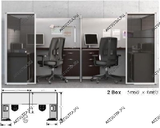  Модульные офисные перегородки из алюминия могут иметь любую конфигурацию благодаря разнообразию комплектующих1