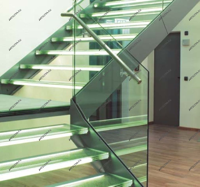 При производстве стеклянных лестниц нами учитываются любые дизайнерские пожелания заказчика
