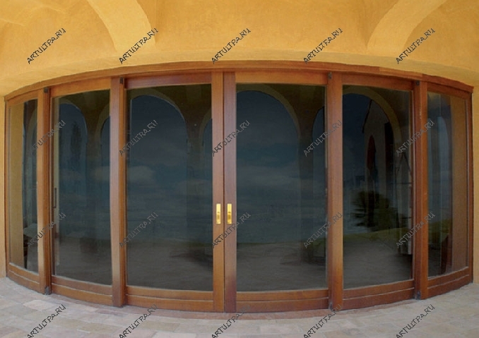 Гнутые двери в деревянном каркасе - эксклюзивное. штучное изделие