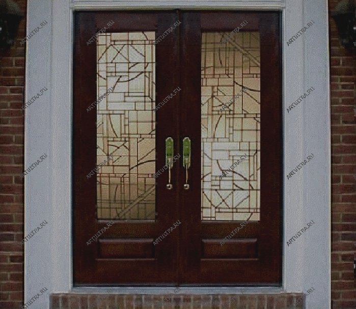 Деревянные входные двери со стеклом всегда смотрятся роскошно