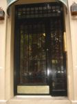 фото металлические распашные однопальные двери со стеклом