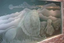 фото пескоструйное матовое стекло
