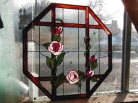 фото витражное окно роза