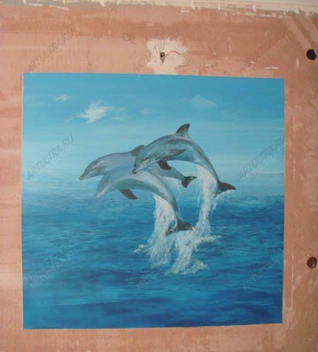 Роспись дельфины