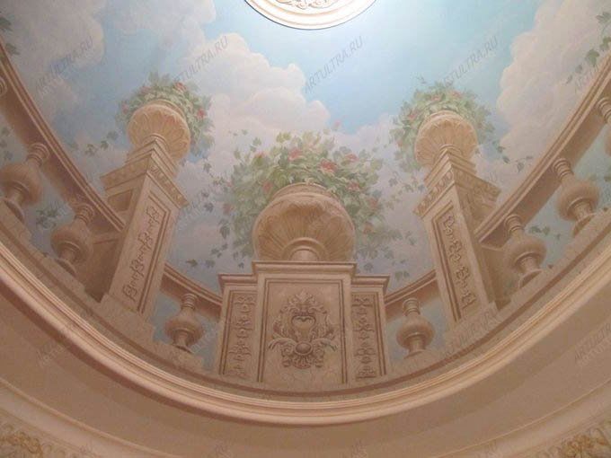 Роспись потолка в стиле барокко