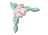 Фацеты RB 495 Rose & Leaves - Pink/Green