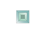 Фацеты RB 1303 S Double faceted Square Green