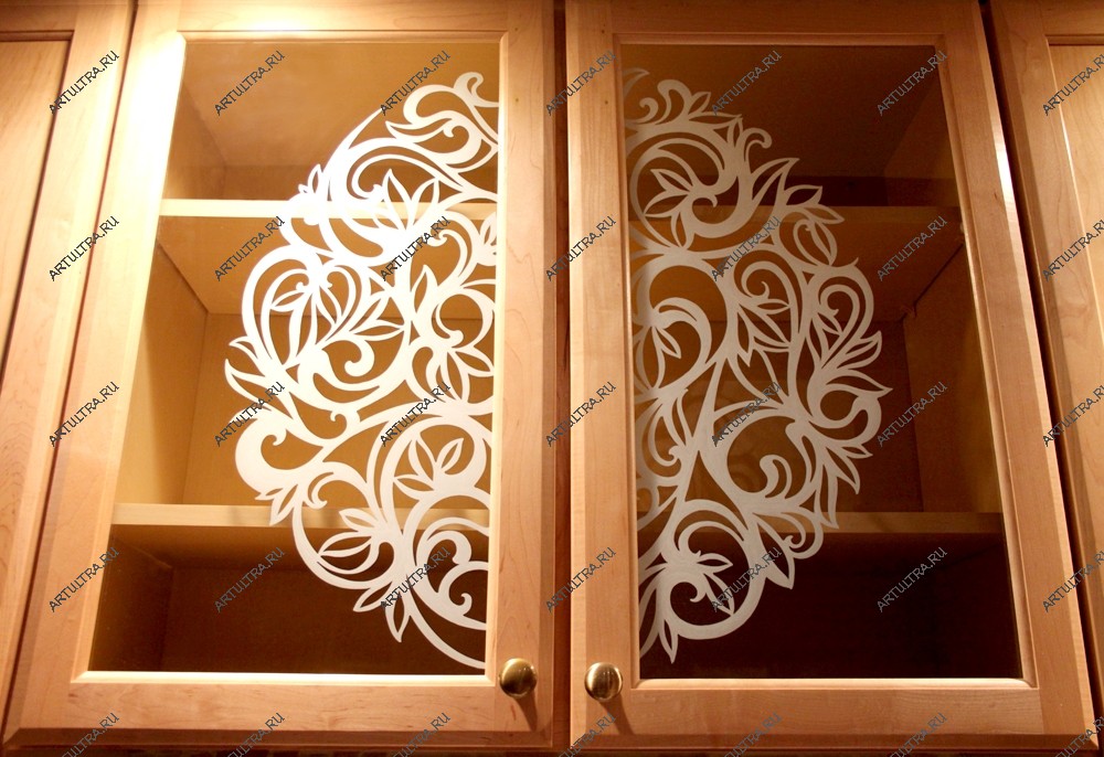 Декоративная роспись кухонного фасада